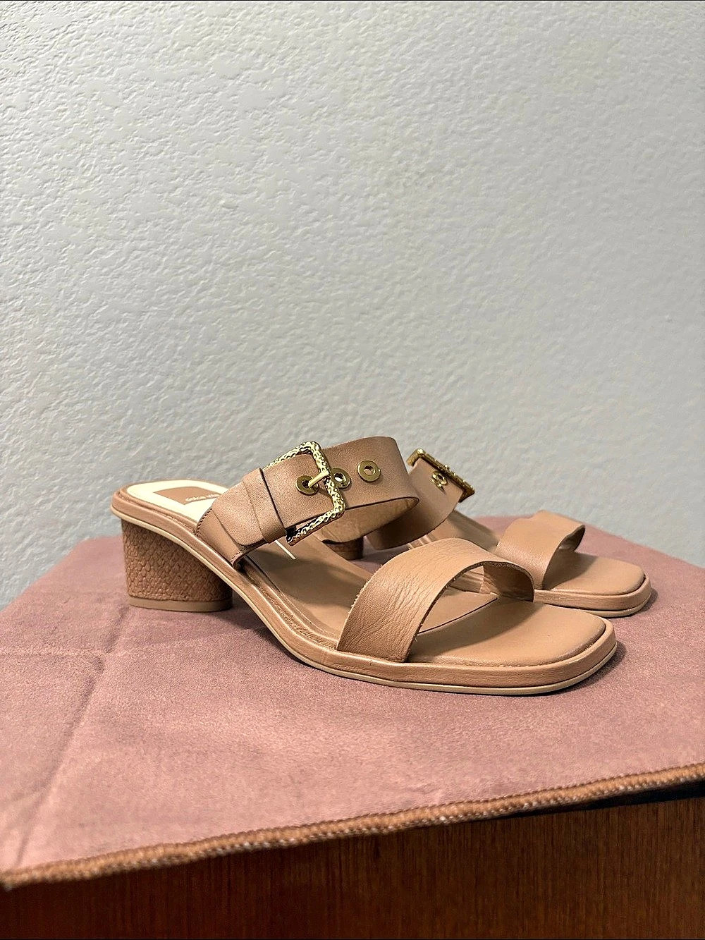 Dolce Vita Nude Block Heel Sandals